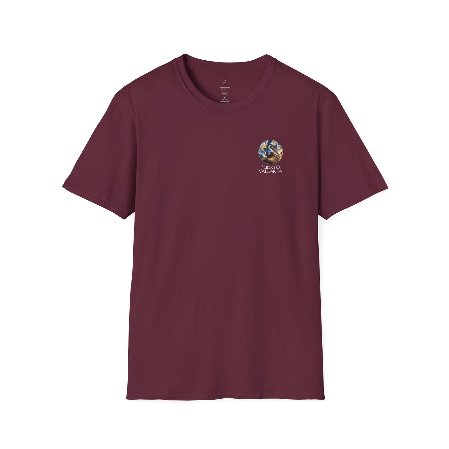 Pelican Waves Unisex T-Shirt Maroon Front