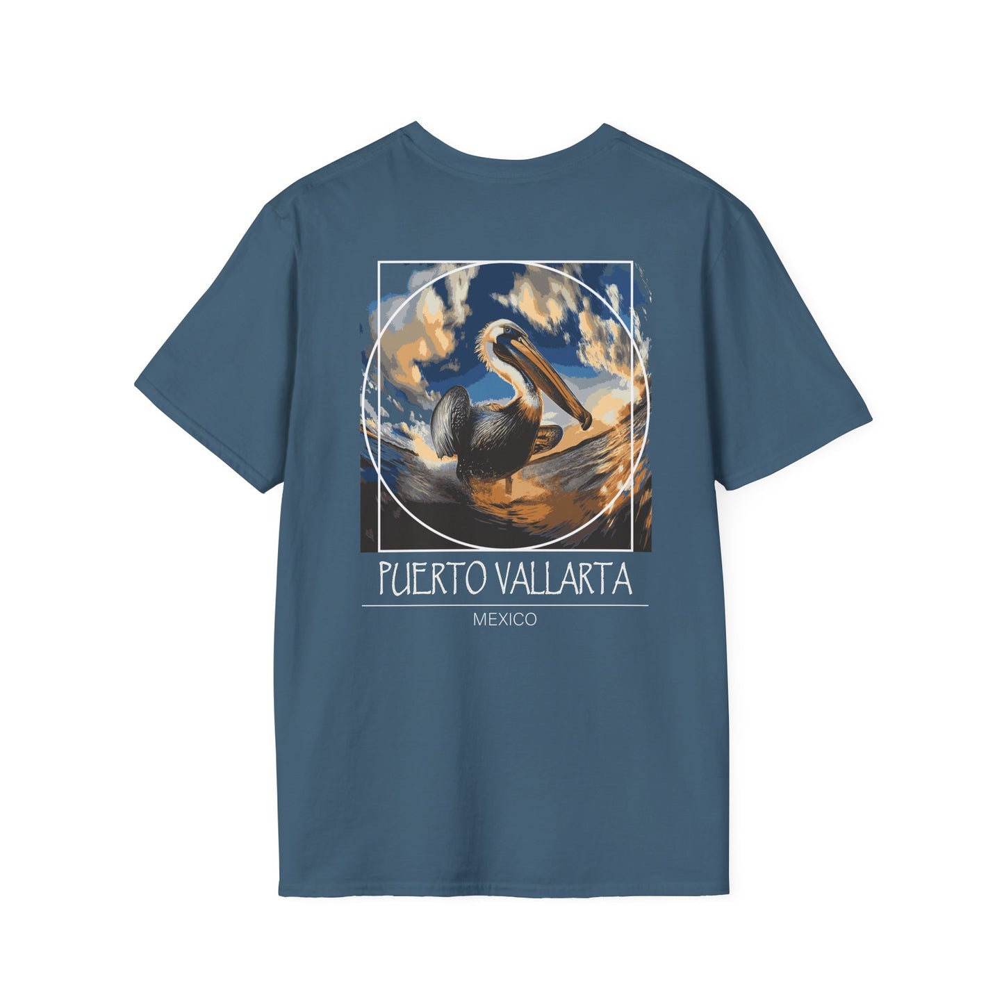 Pelican Waves Unisex T-Shirt Indigo Blue