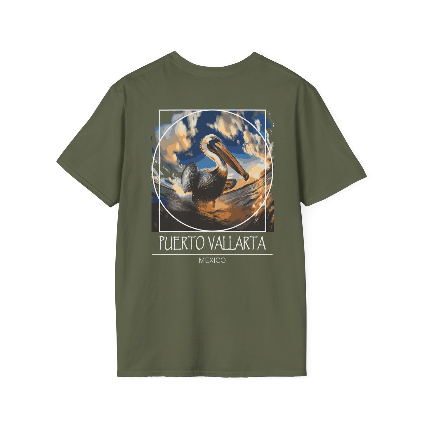 Pelican Waves Unisex T-Shirt Military Green