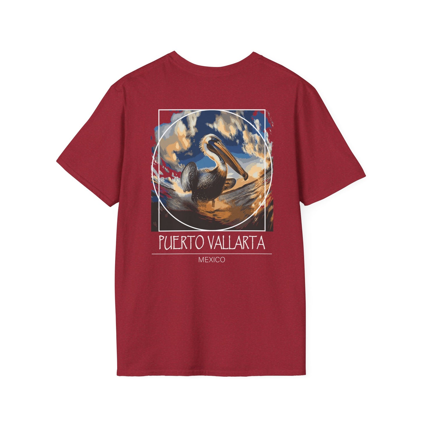 Pelican Waves Unisex T-Shirt Antique Cherry Red
