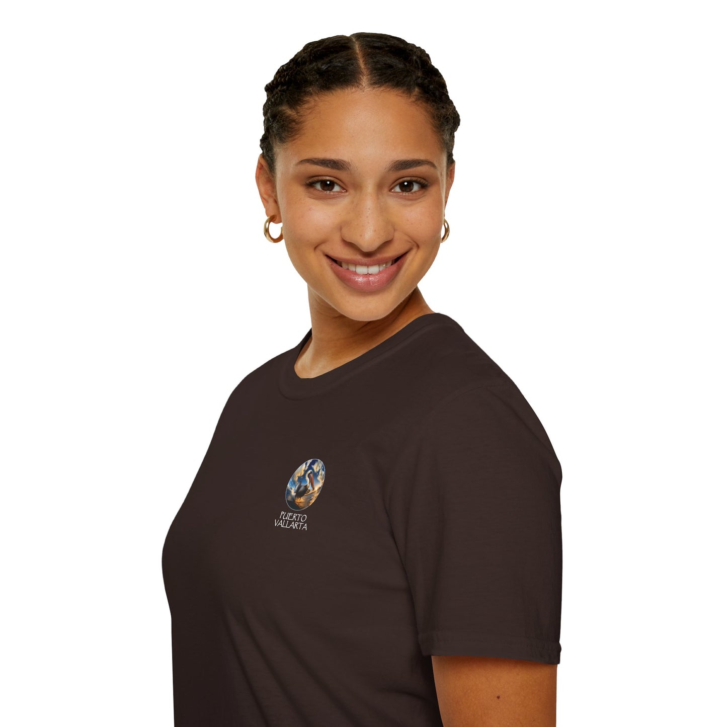 Pelican Waves Unisex T-Shirt Dark Brown Woman