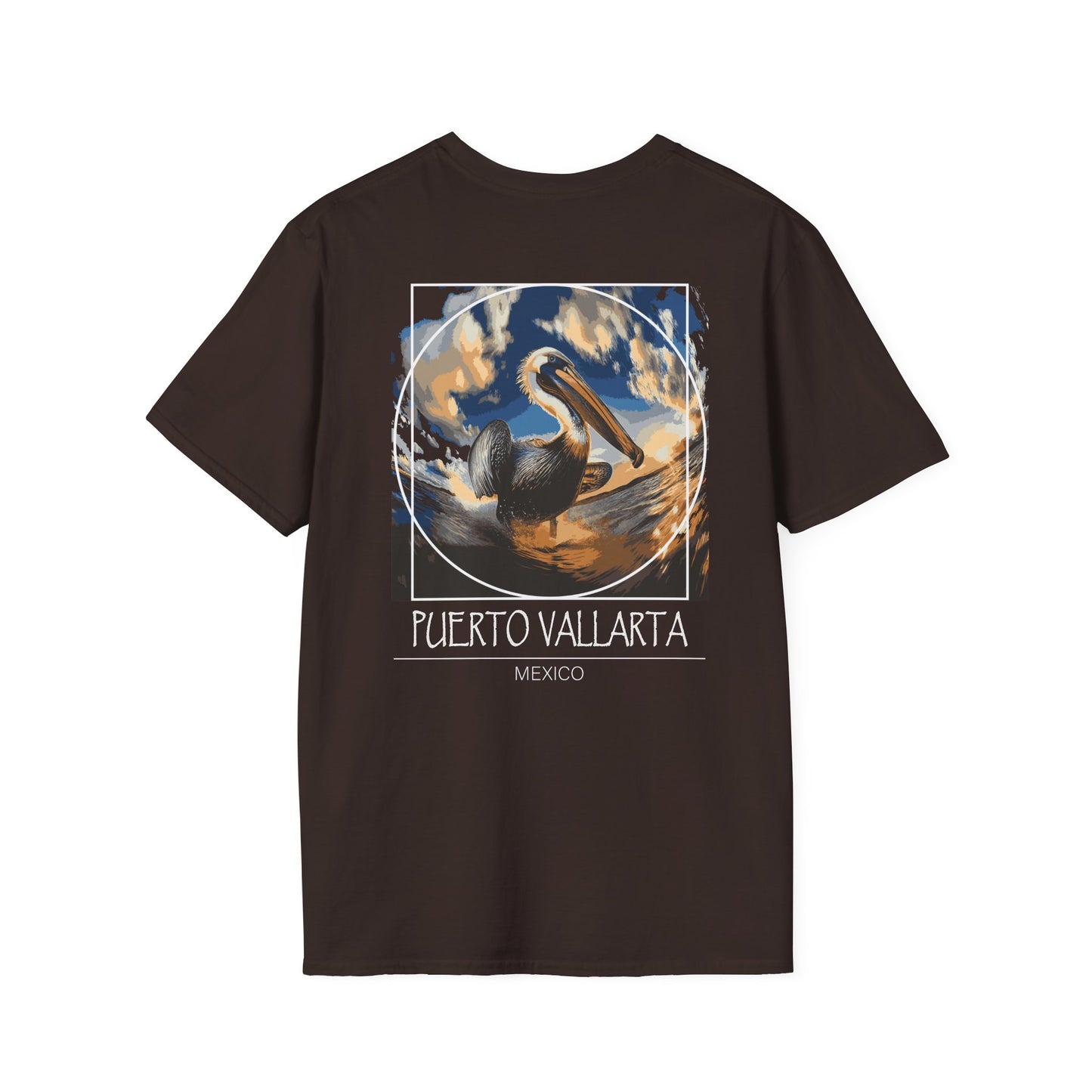 Pelican Waves Unisex T-Shirt Dark Brown