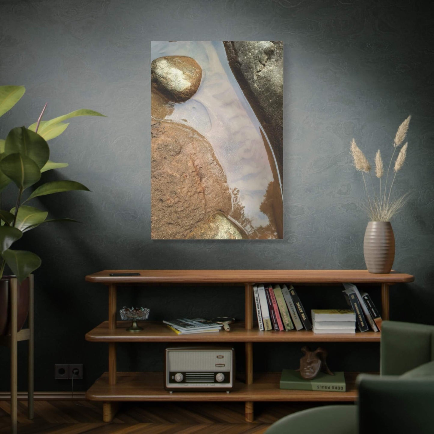 canvas print mountain river bottom in sierra madres jalisco mexico 32x48 office