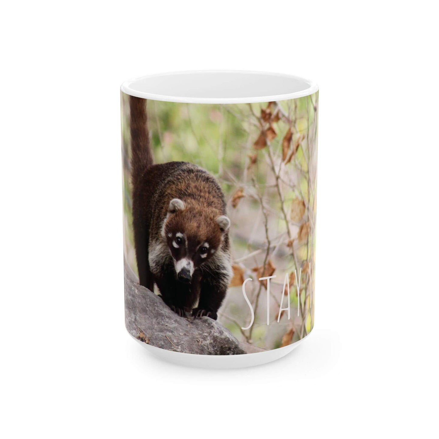 mug curious coatimundi ceramic coffee cup 15oz