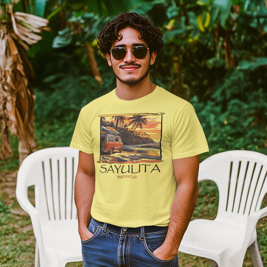 surfer vibe t-shirt banana male