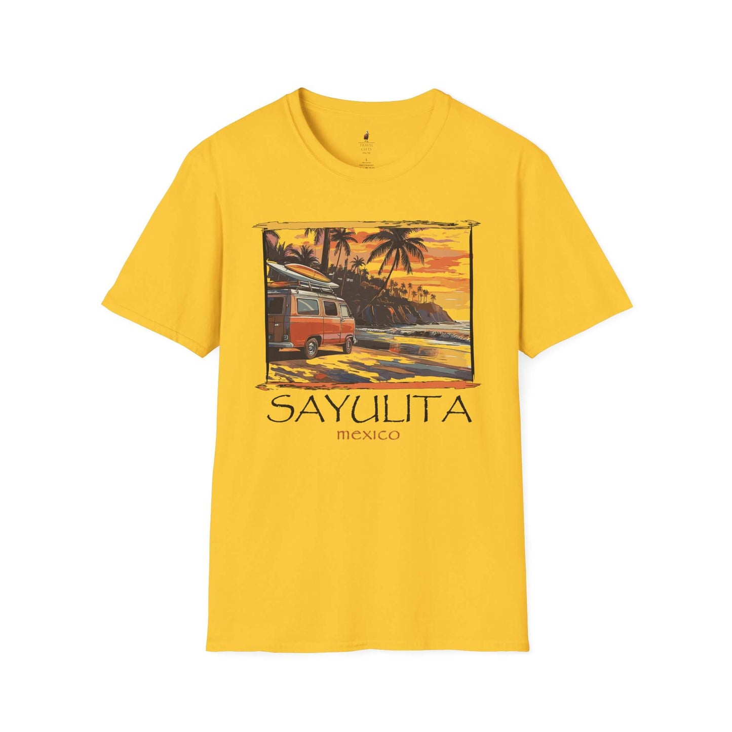 surfer vibe t shirt sayulita mexico daisy front