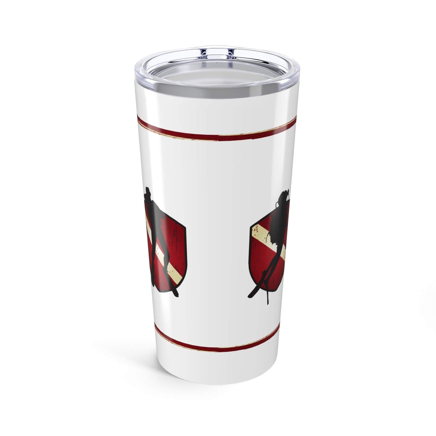 tumbler 20oz pelican dive master dive flag design back