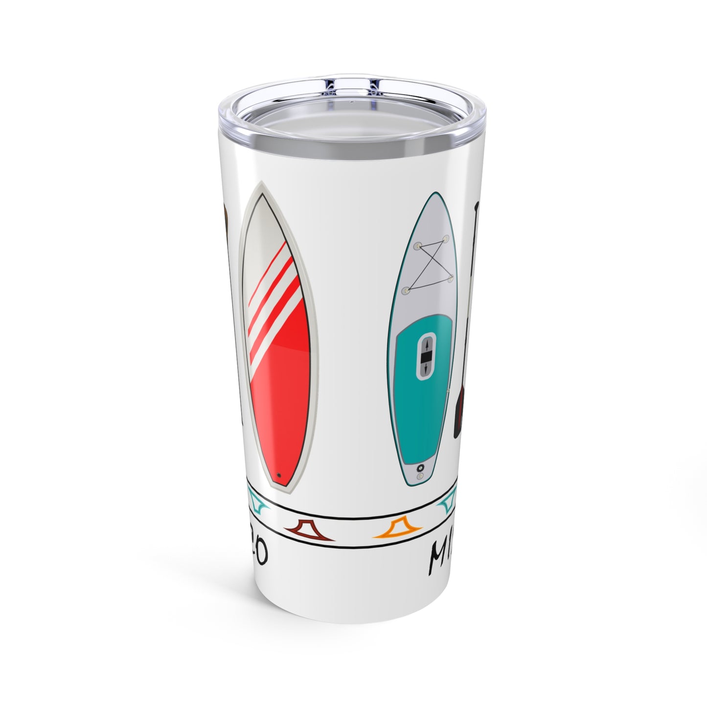 20oz Mismaloya Paddle Board Tumbler - Adventure & Water Sports Design