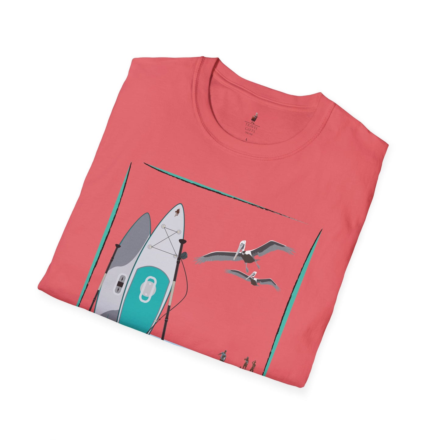 Paddle Board at Mismaloya Beach Unisex Softstyle T-Shirt - Casual Design