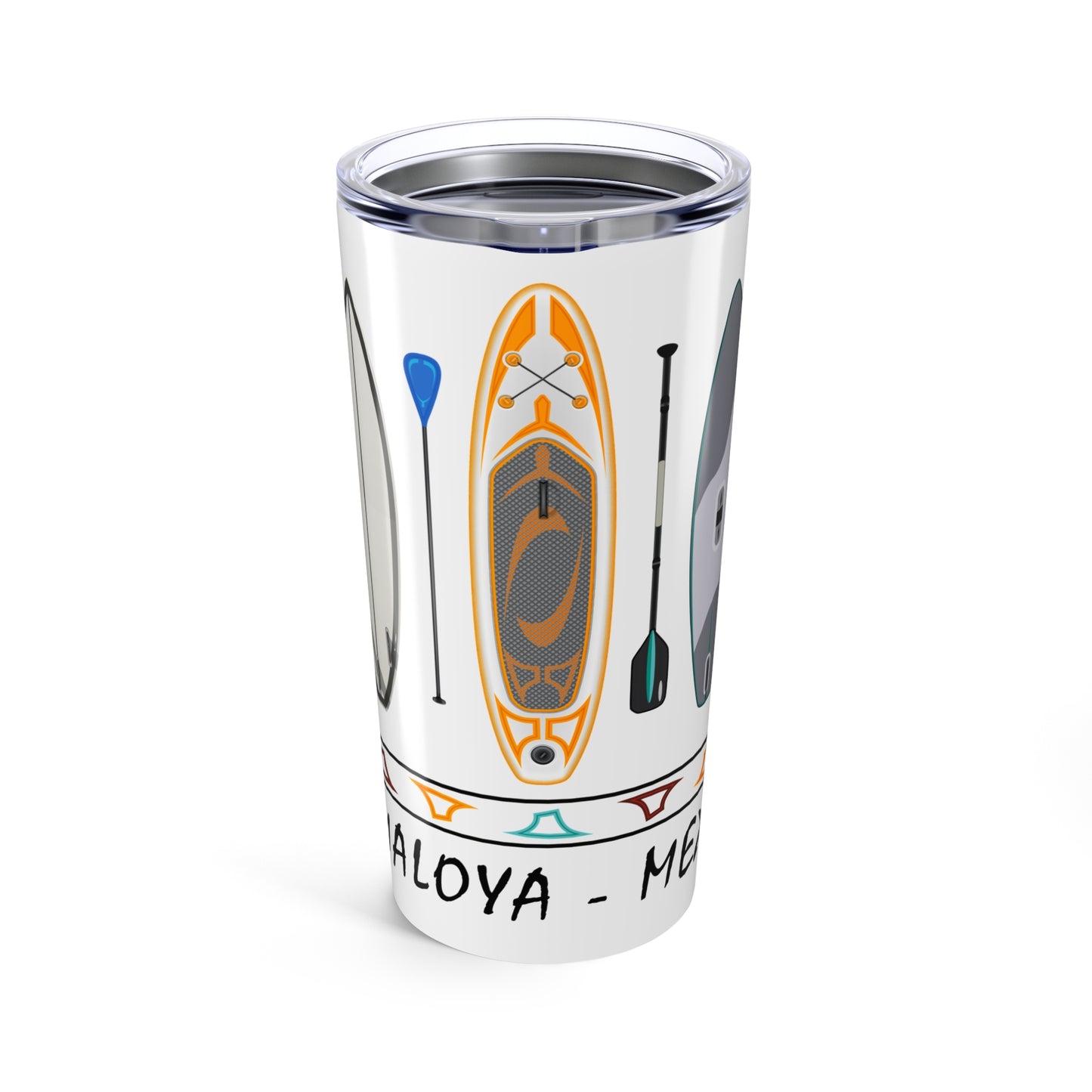 20oz Mismaloya Paddle Board Tumbler - Adventure & Water Sports Design