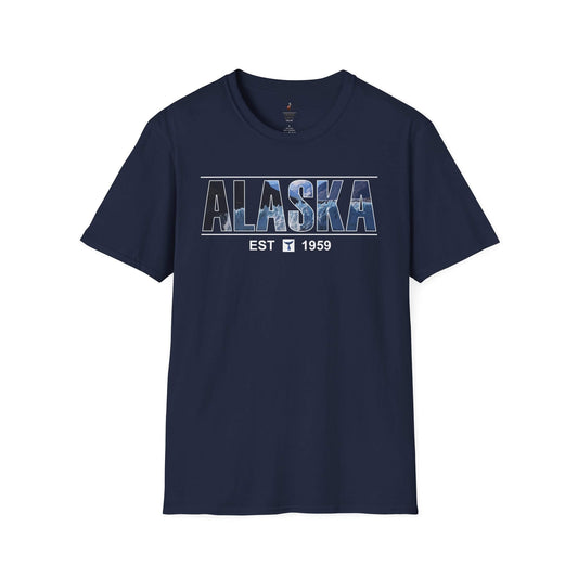 alaska glacier unisex t-shirt statehood year design navy