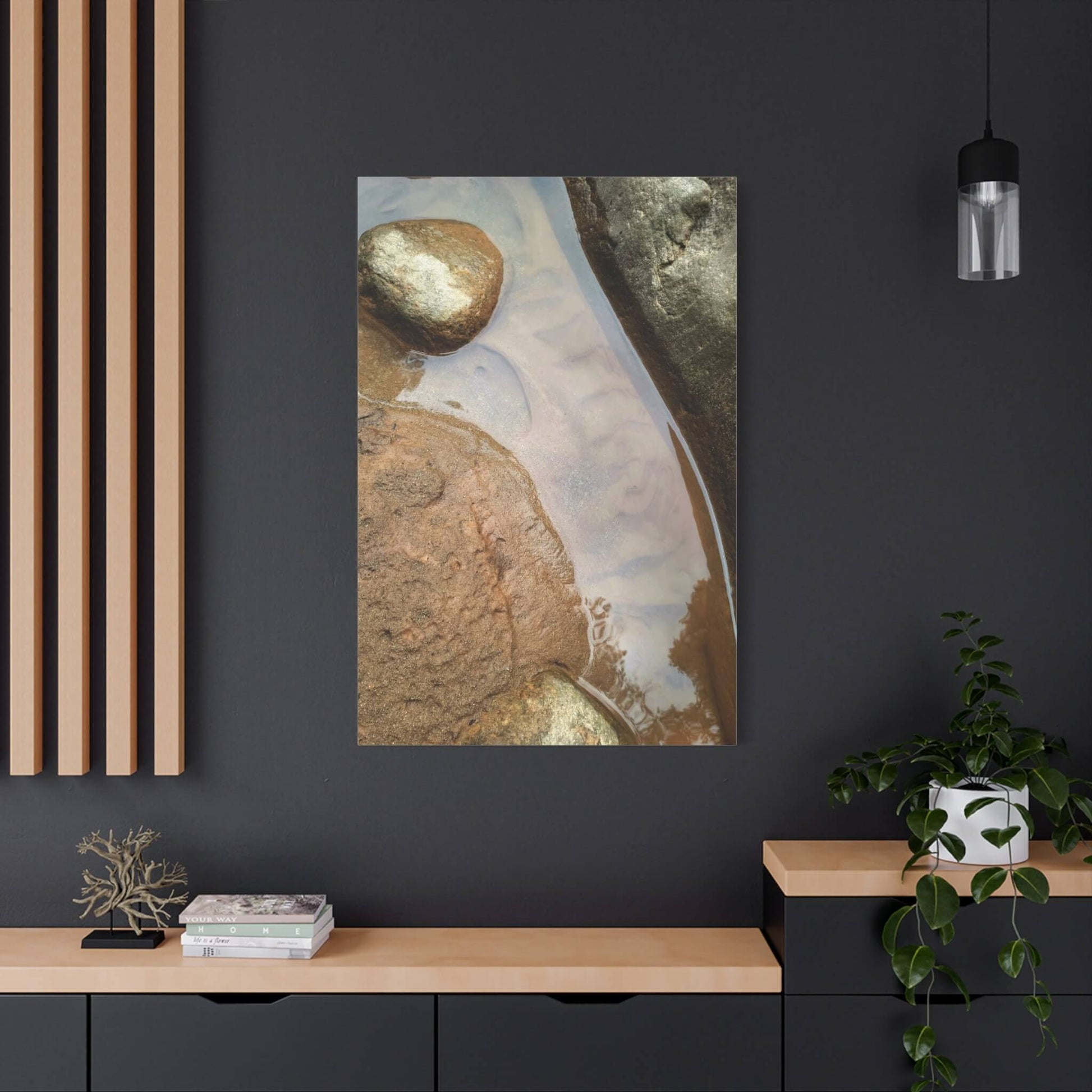 canvas print mountain river bottom in sierra madres jalisco mexico 32x48 den