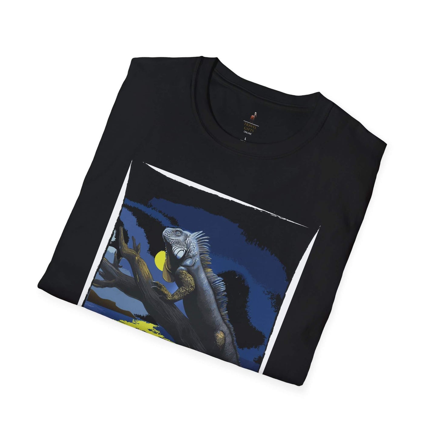mismaloya mexico unisex softstyle t-shirt chill vibe graphic tee black folded
