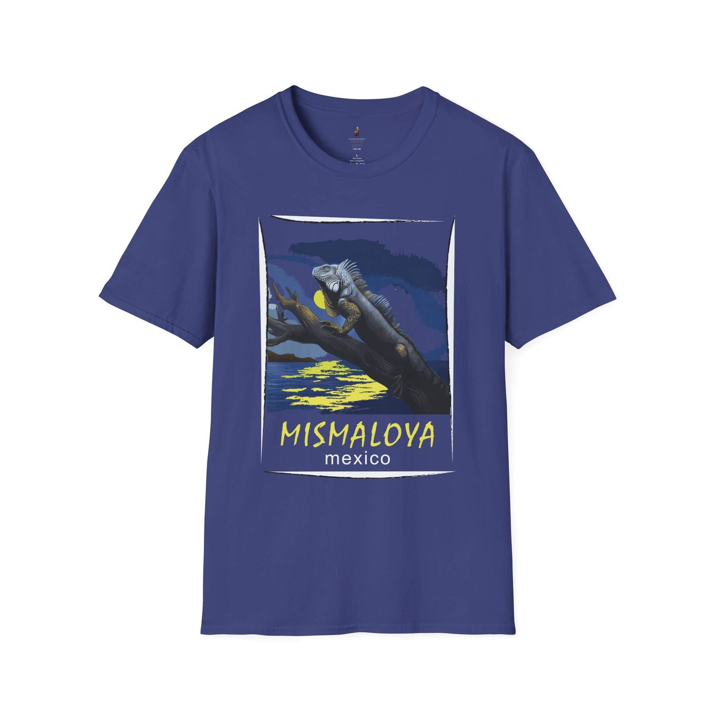 mismaloya mexico unisex softstyle t-shirt chill vibe graphic tee metro blue
