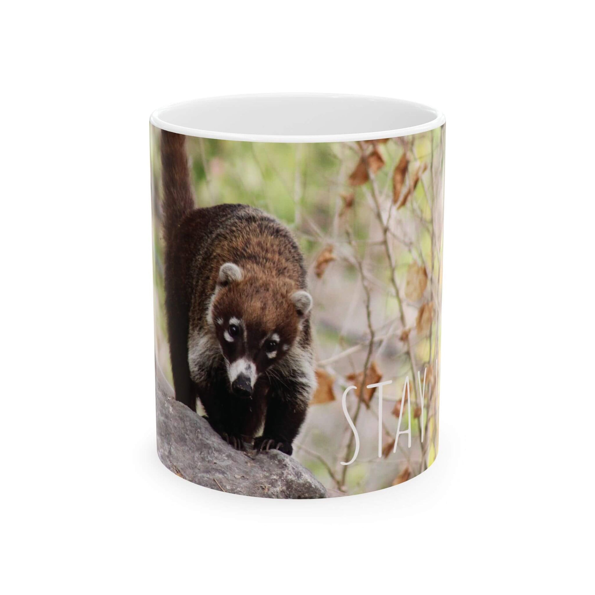 mug curious coatimundi ceramic coffee cup 11oz
