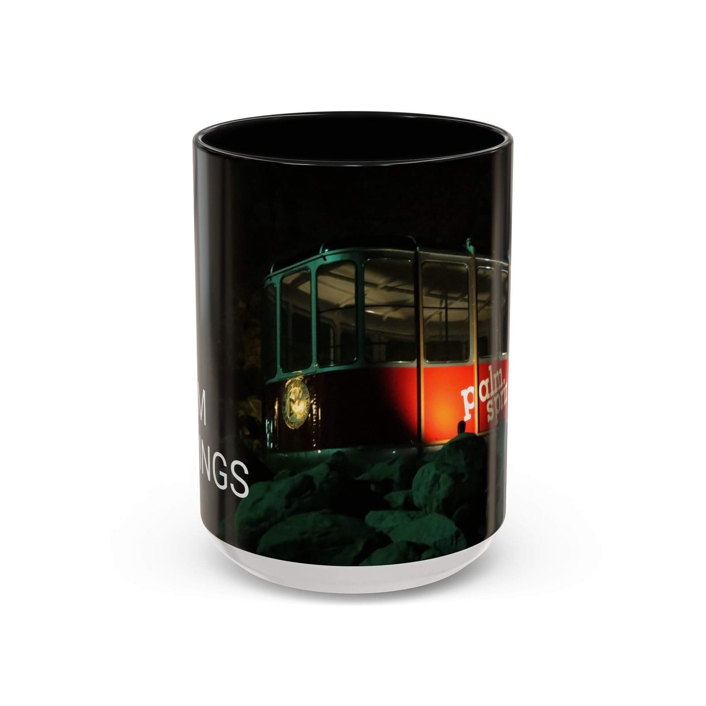 mug vintage tramway car in palm springs black