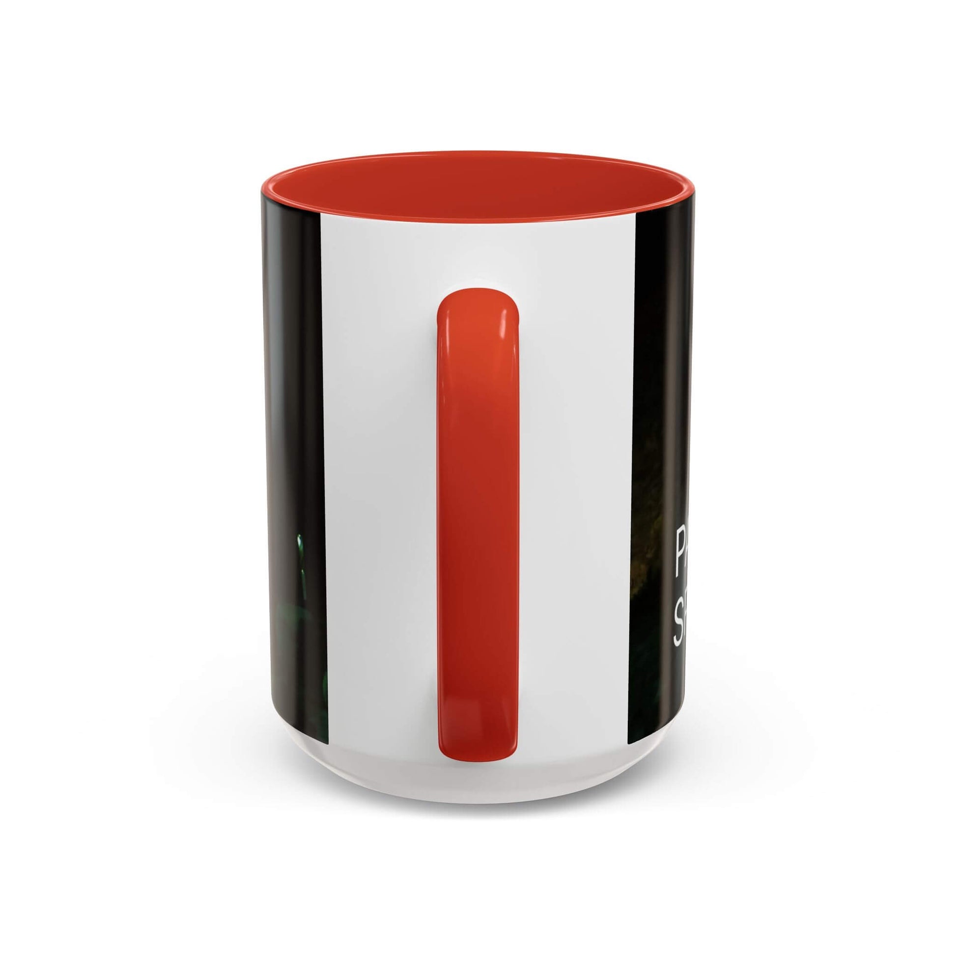 mug vintage tramway car in palm springs red back