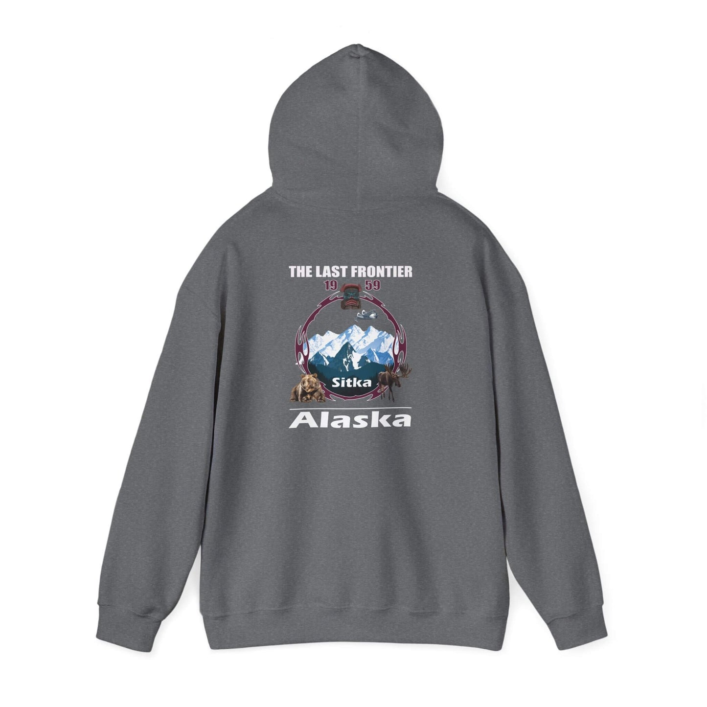 sitka alaska adventure hooded sweatshirt cozy unisex pullover for outdoor lovers graphite heather