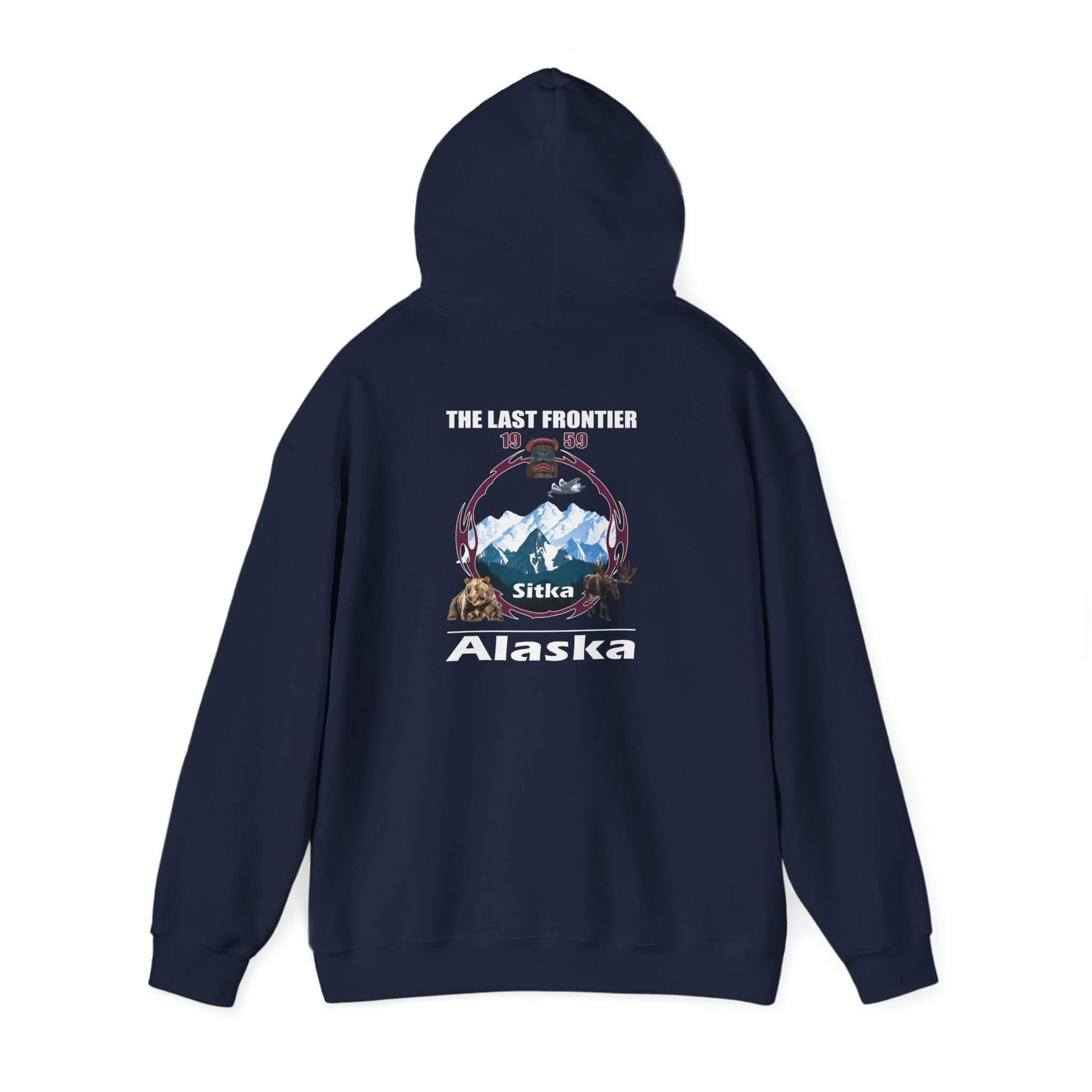 sitka alaska adventure hooded sweatshirt cozy unisex pullover for outdoor lovers navy