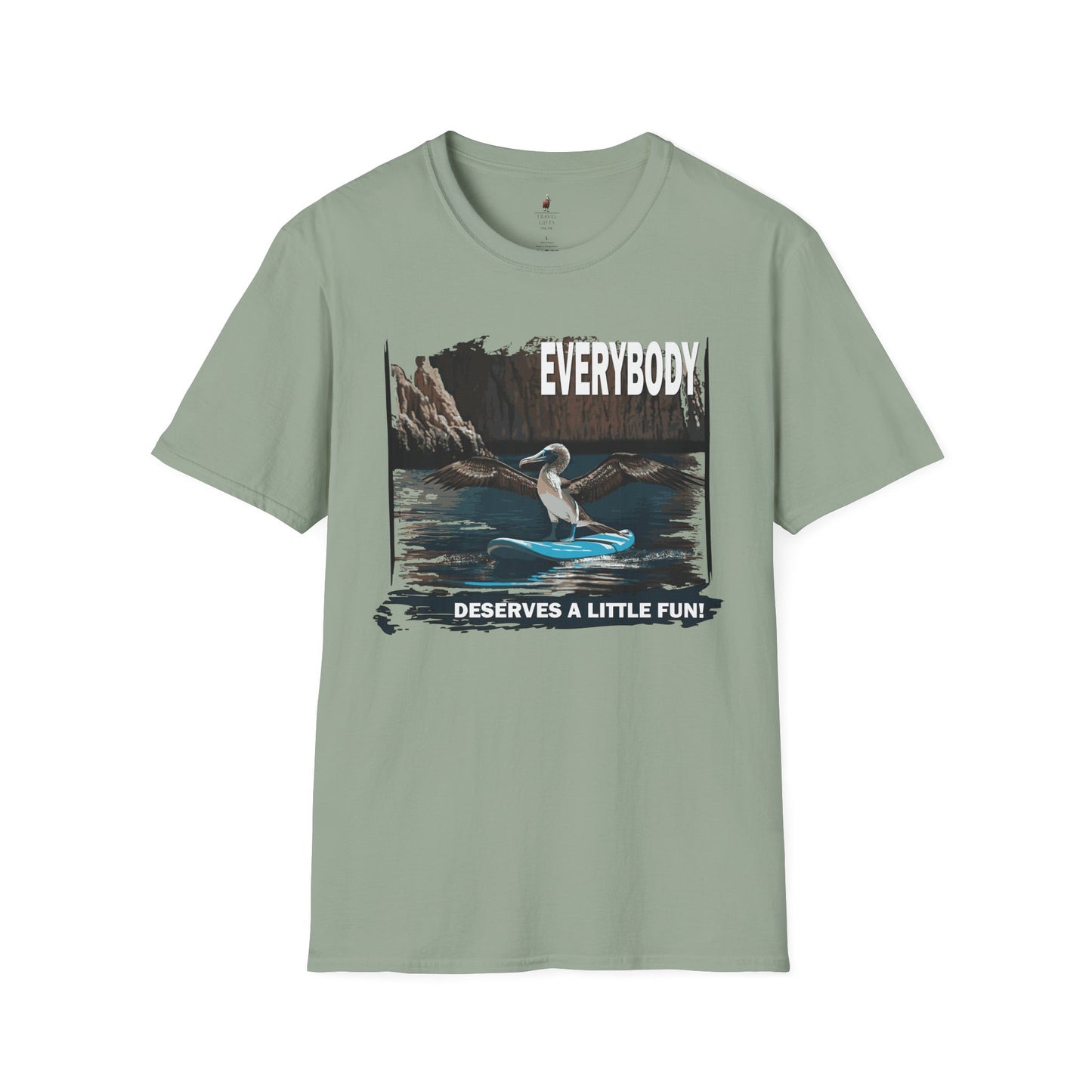 t-shirt blue footed boobie paddleboarding adventure sage