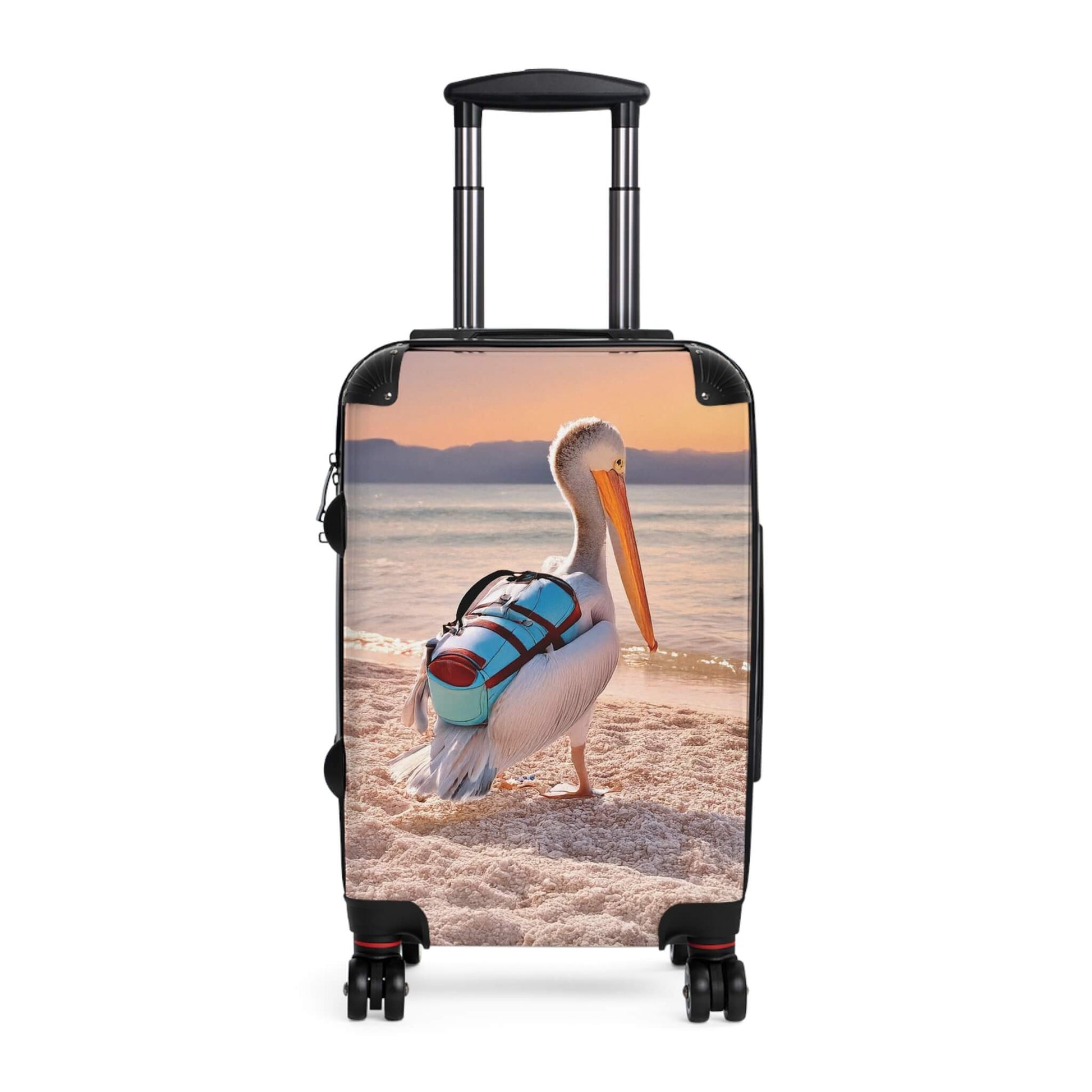 travel suitcase with pelican design back front small