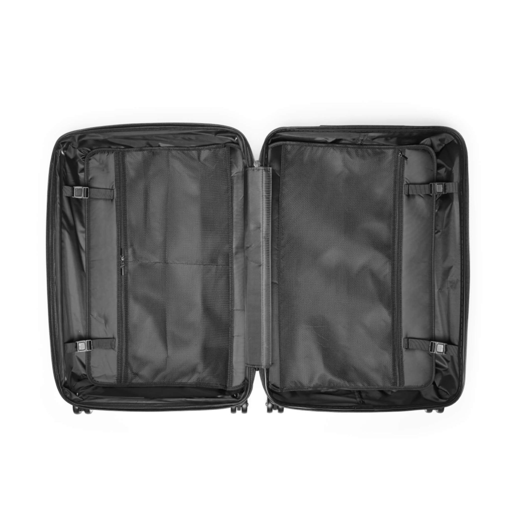 travel suitcase with pelican design open